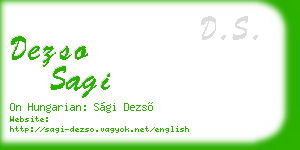 dezso sagi business card