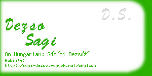 dezso sagi business card